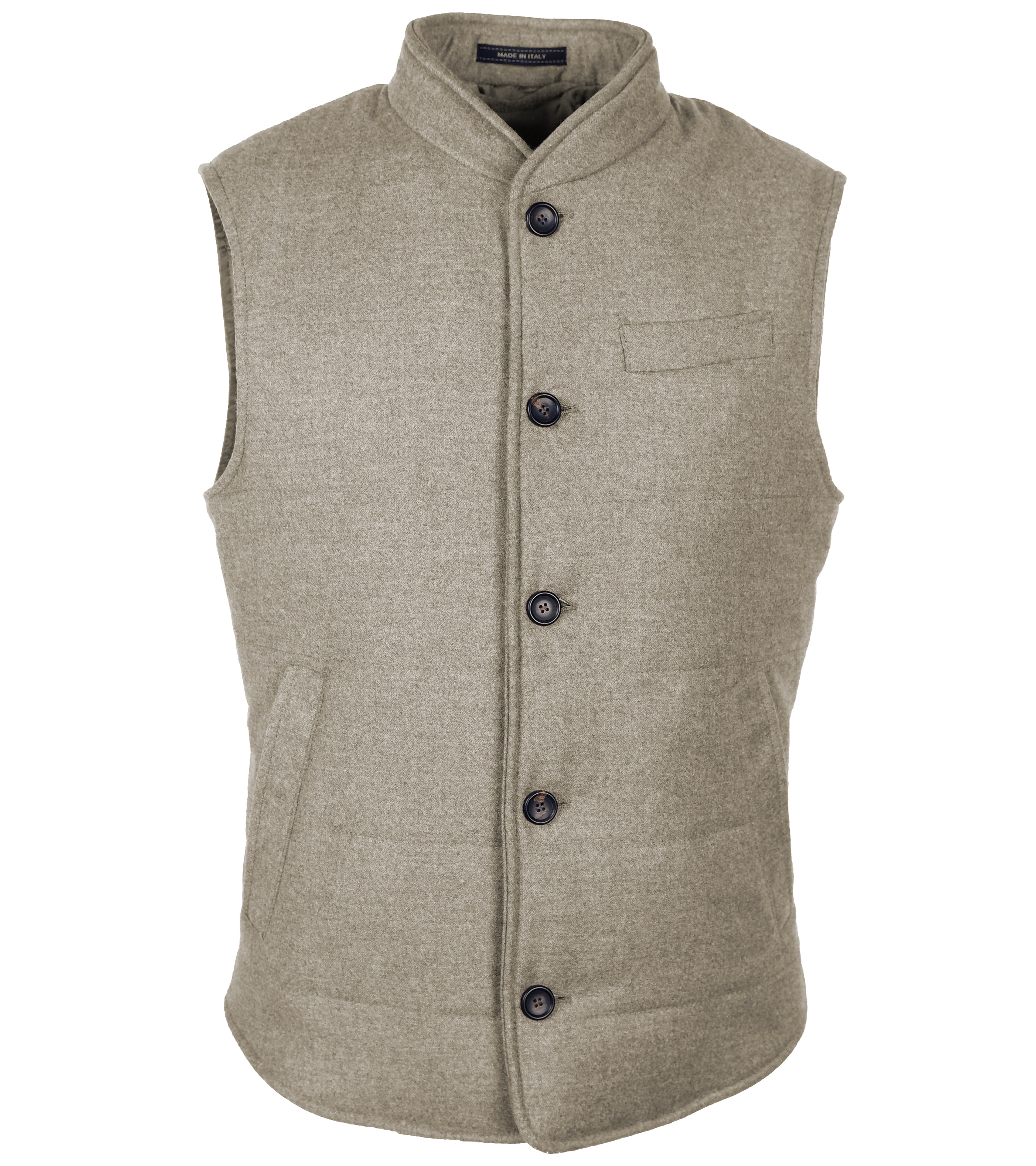 Loro Piana Fabric Man Vest Wool Cashmere Beige