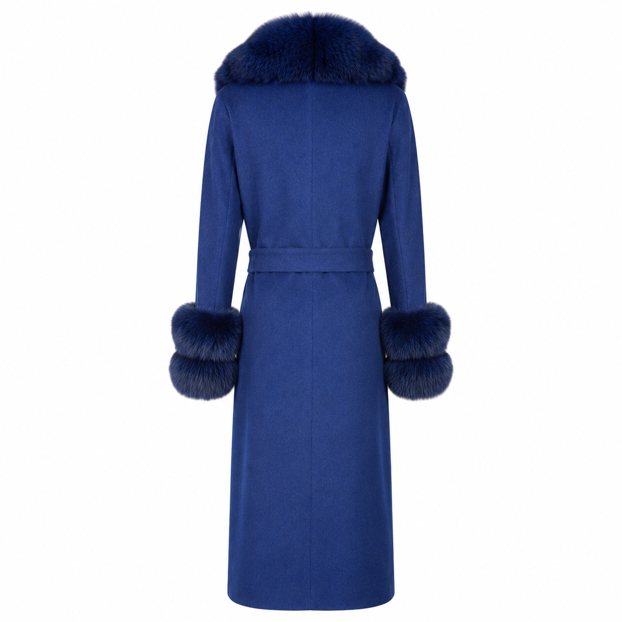 Loro Piana Fabric Woman Coat Pelliccia Blue