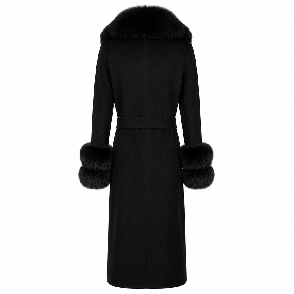 Loro Piana Fabric Woman Coat Pelliccia Black