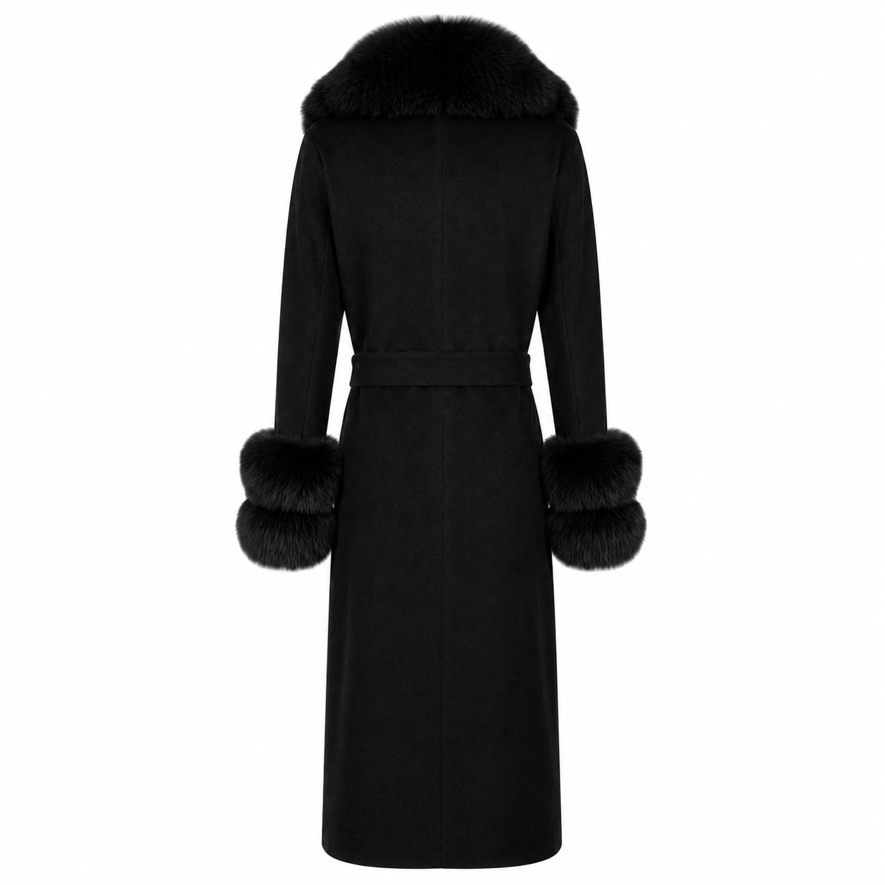 Loro Piana Fabric Woman Coat Pelliccia Black