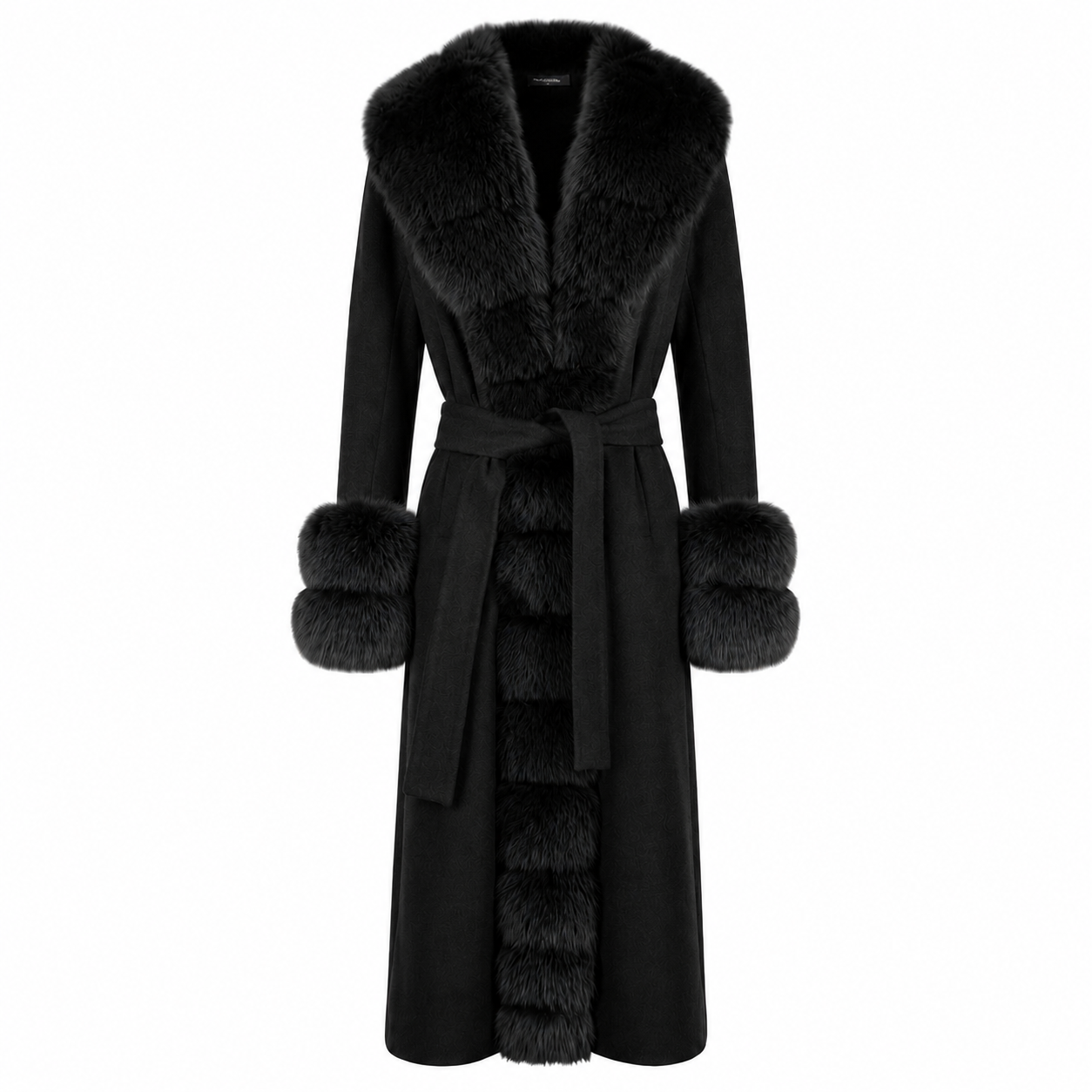 Loro Piana Fabric Woman Coat Pelliccia Black