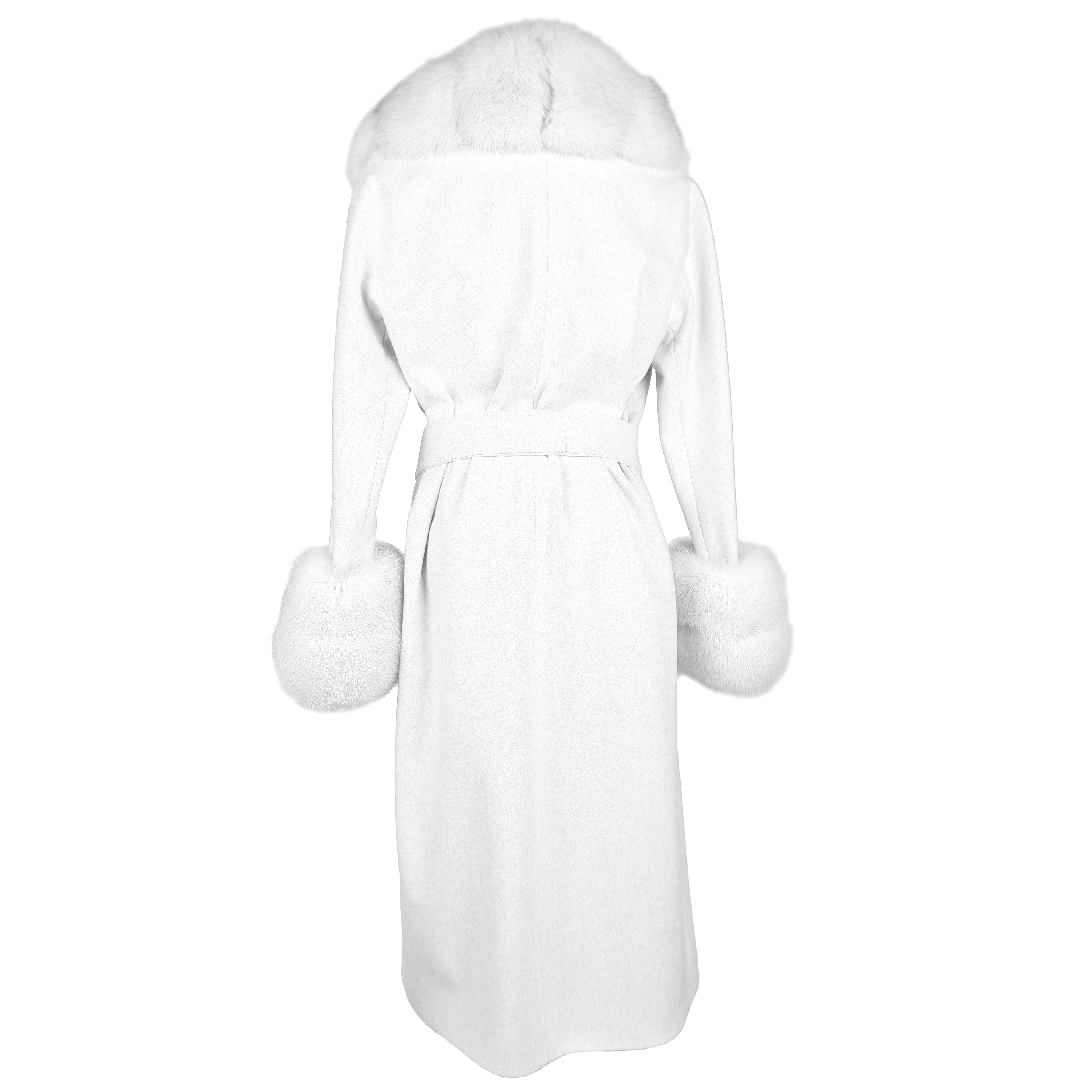 Loro Piana Fabric Woman Coat Pelliccia White