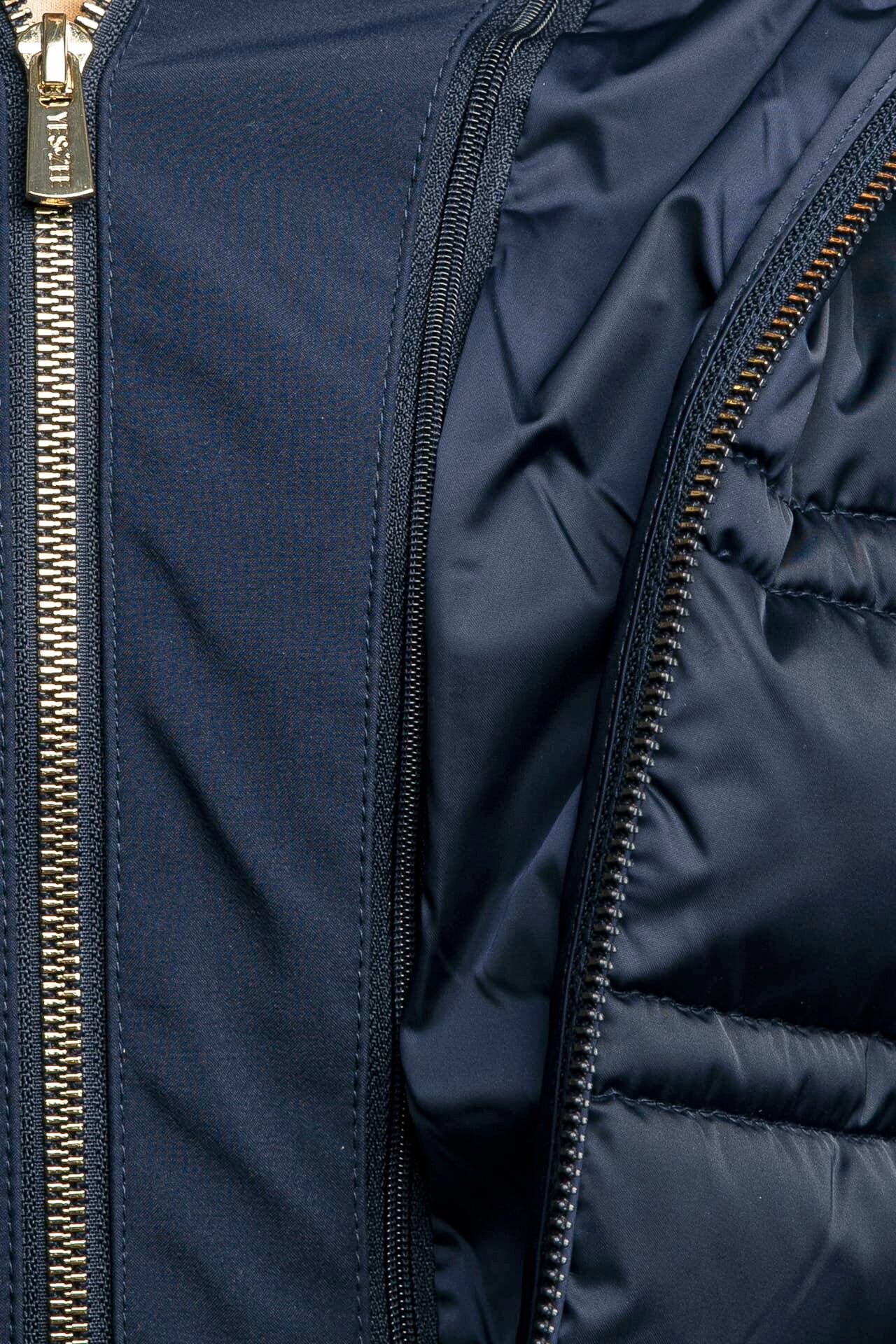 YES ZEE WOMEN'S BLUE QUILTED COAT JACKET