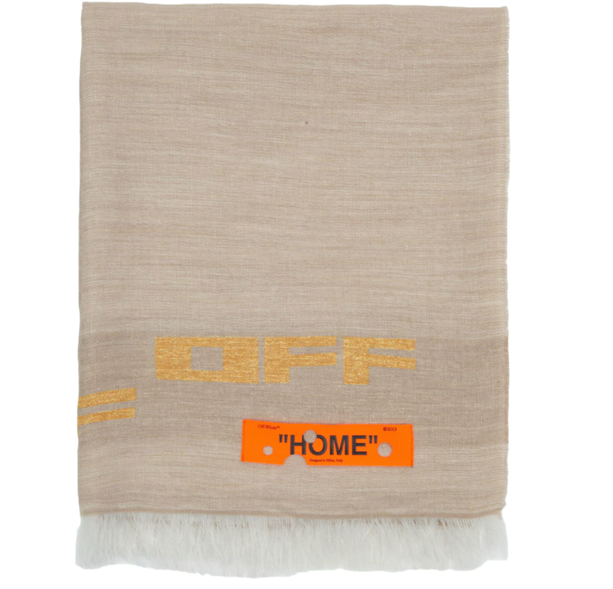 Off-White Man Beige Blankets