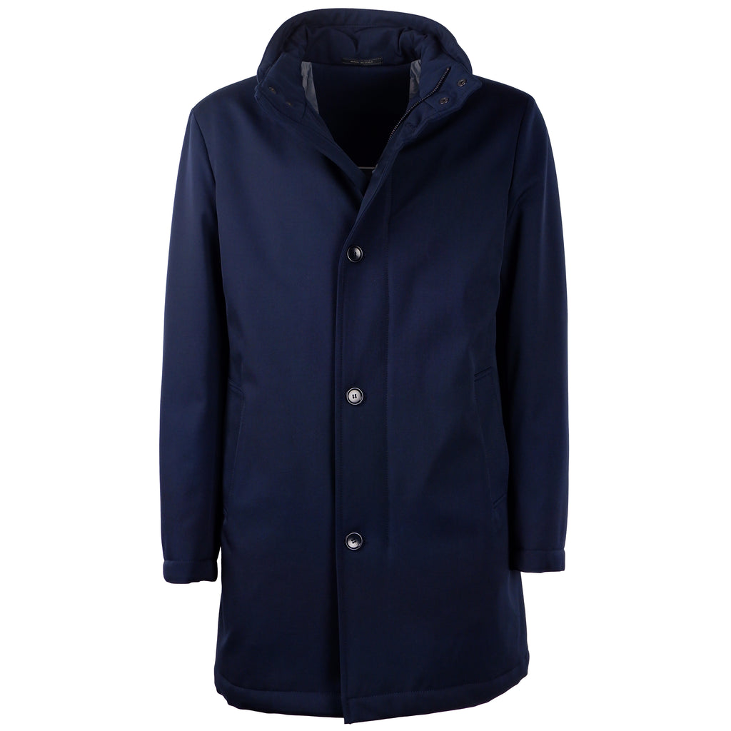 Loro Piana Fabric Man Green STORM SYSTEM Coats Blue