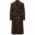 Loro Piana Fabric Woman Coat Double-Breasted Brown