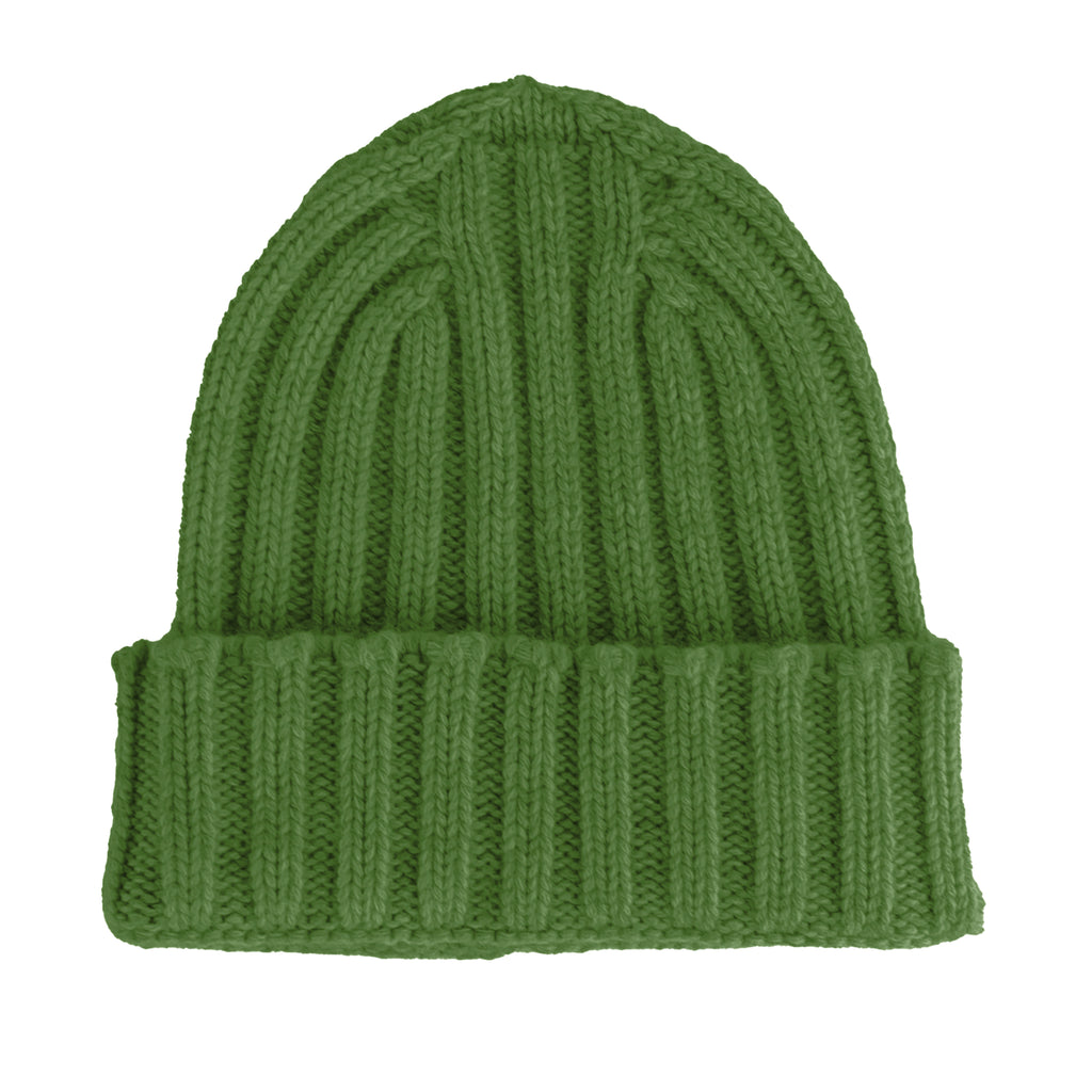 100% Cashmere Woman Green Caps