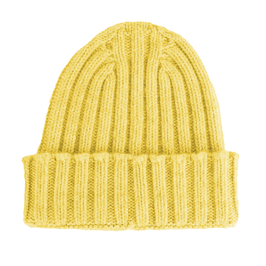 100% Cashmere Man Yellow Caps