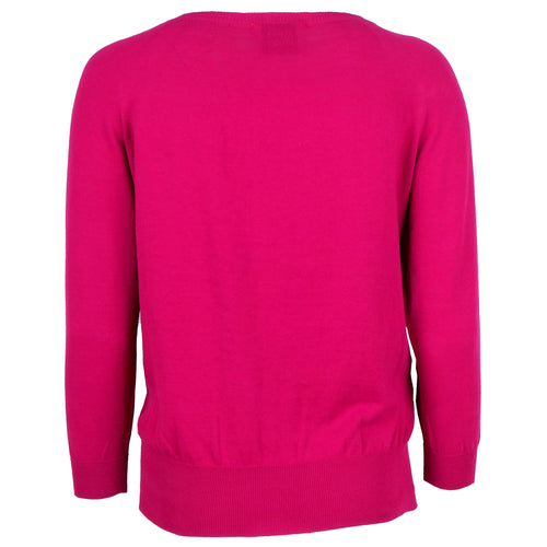 Alpha Studio Woman Knit Semibarca Magenta Fuchsia