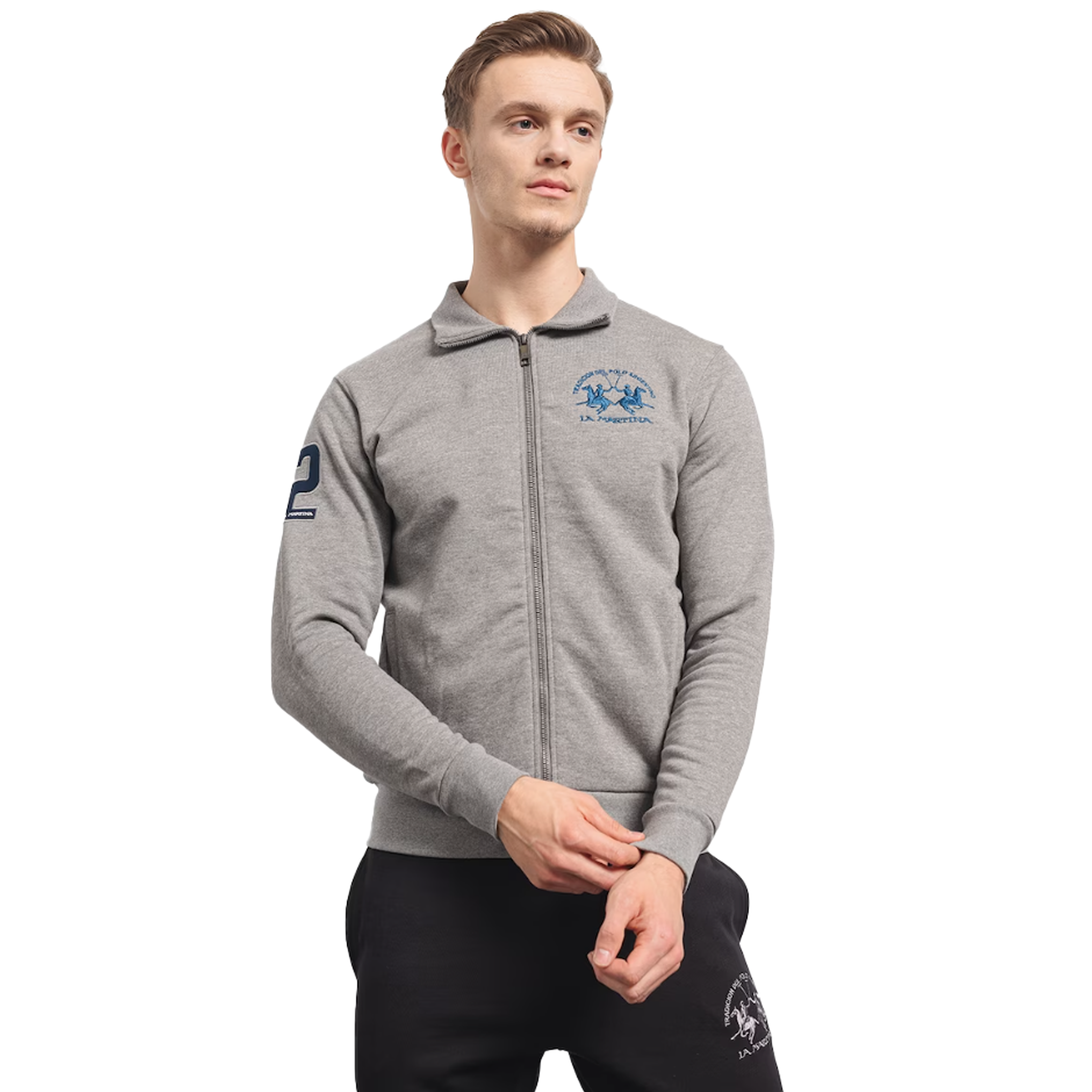 La Martina Man Grey Sweatshirts