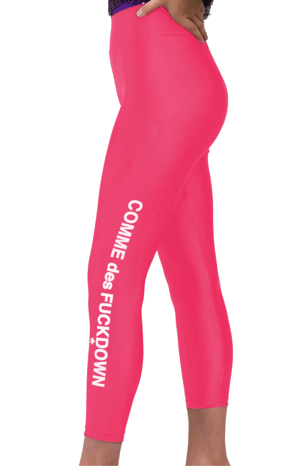 Comme Des Fuckdown Woman Pink Leggings
