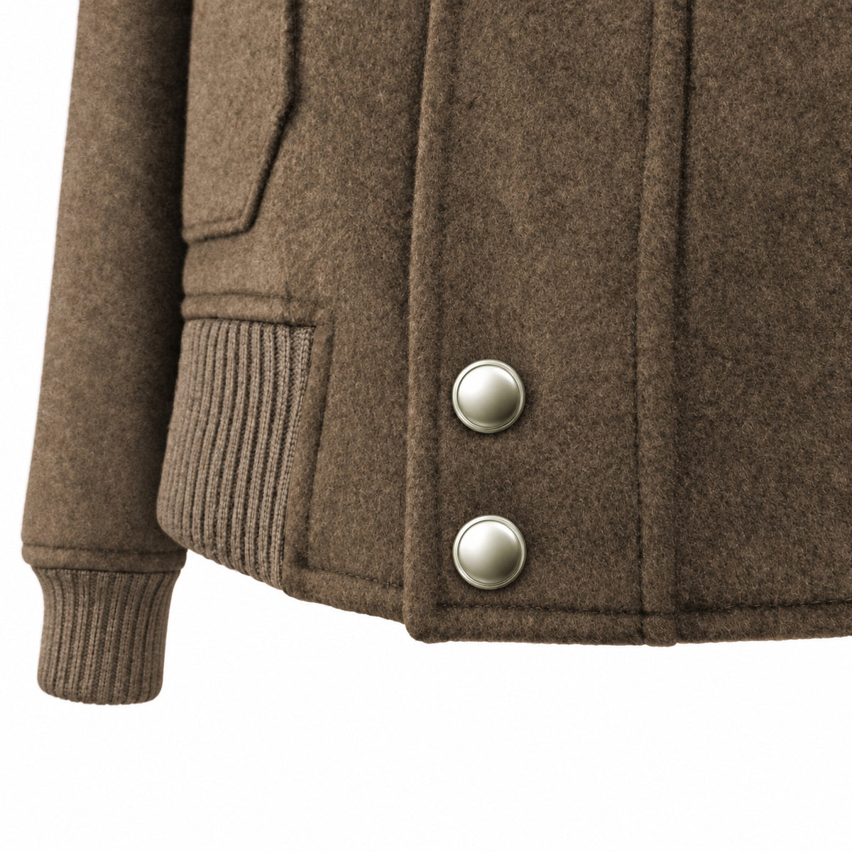 Loro Piana Fabric Man Bomber Coat HAZELNUT Brown