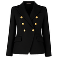 Loro Piana Fabric Woman Jacket Double-Breasted Black
