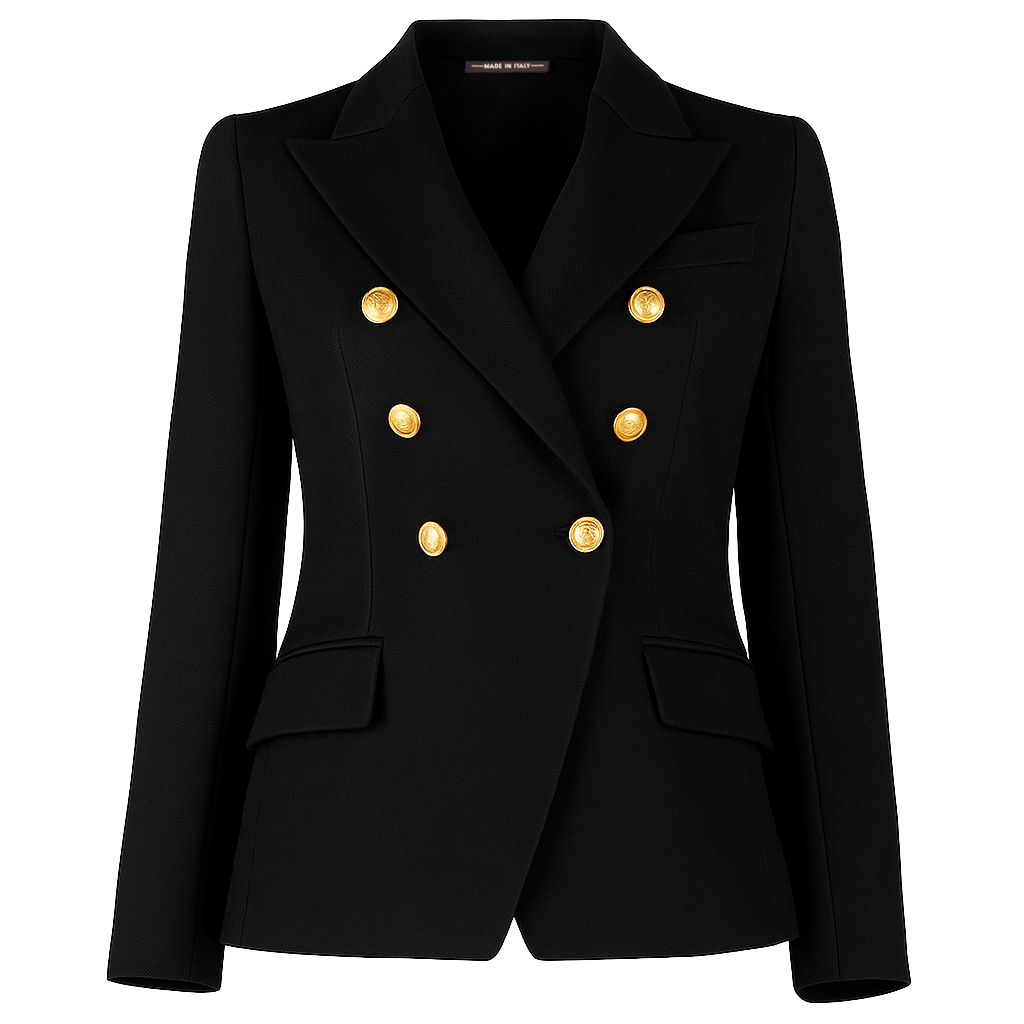 Loro Piana Fabric Woman Jacket Double-Breasted Black