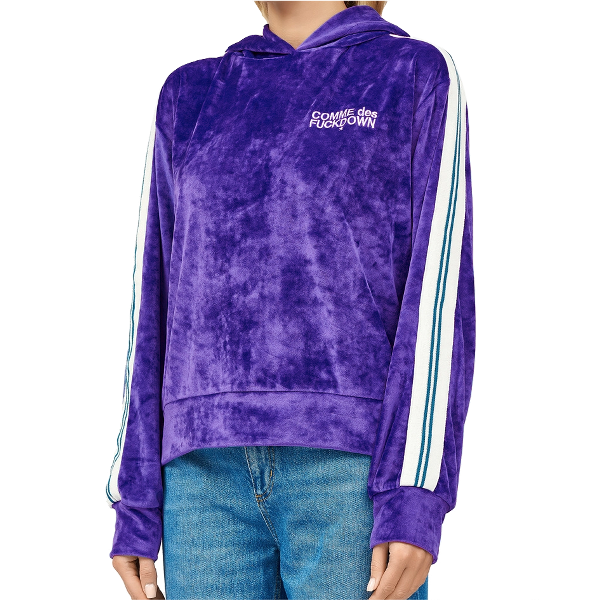 Comme Des Fuckdown Woman Purple Sweatshirts