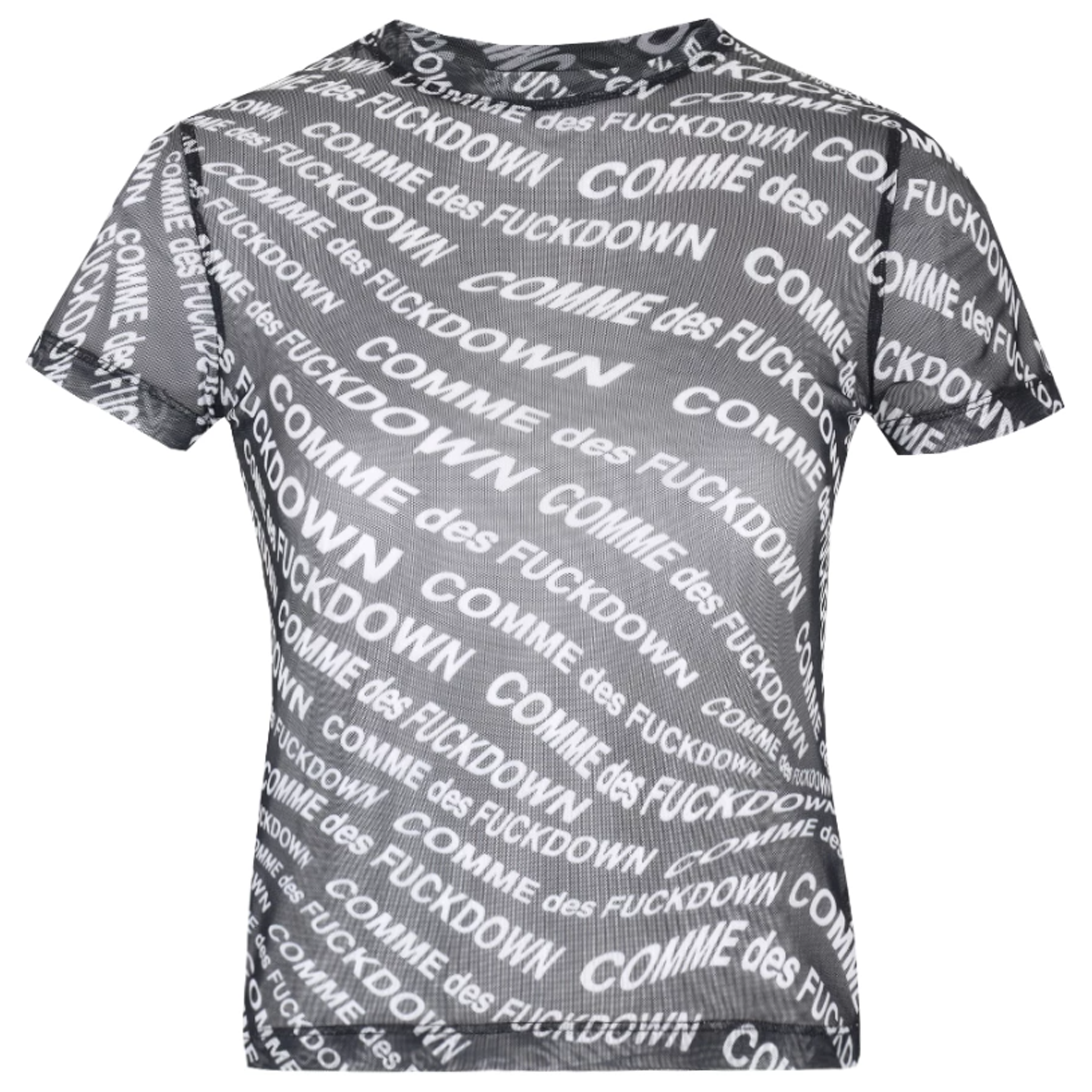 Comme Des Fuckdown Woman Black T-shirt & Top