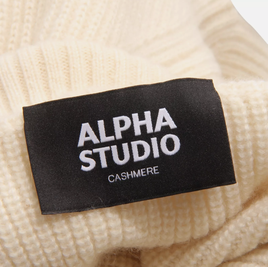 Alpha Studio Man White Sweaters