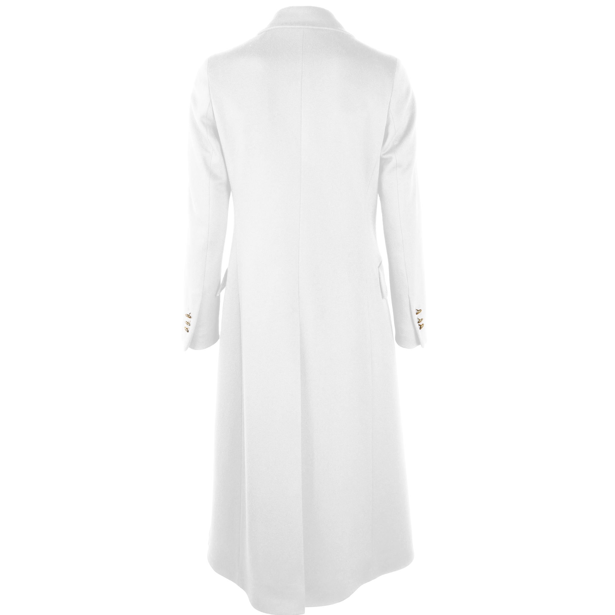 Loro Piana Fabric Woman Coat Double-Breasted White