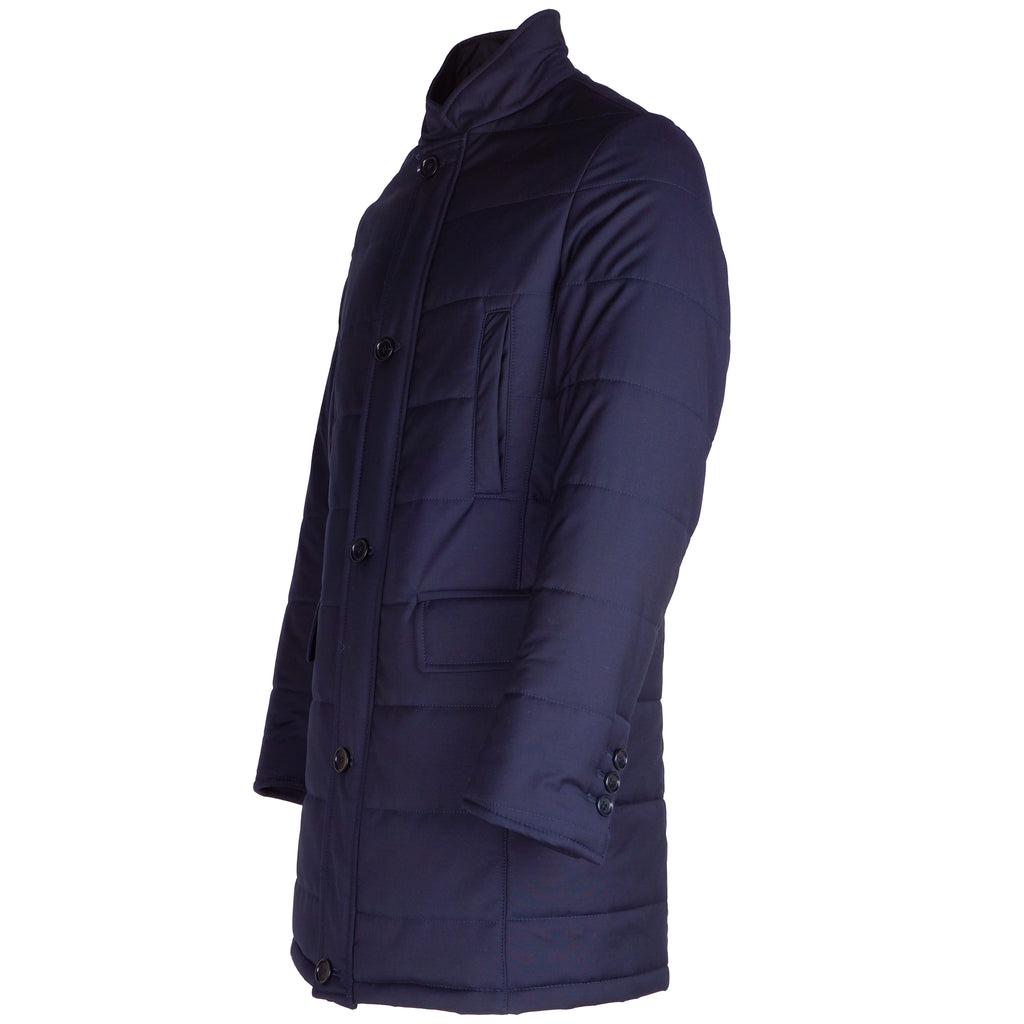 Loro Piana Fabric Man Jacket Green Storm System Blue