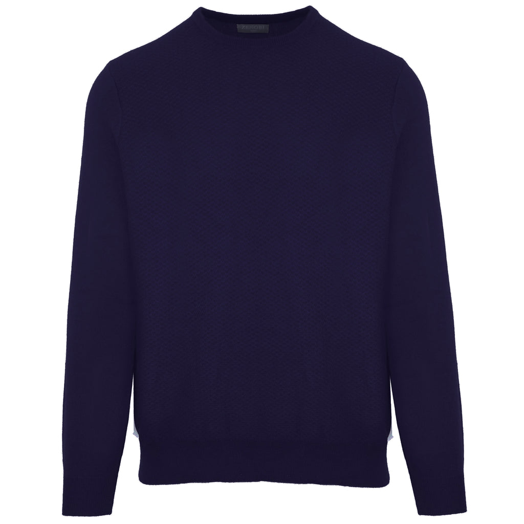 paricollo misto cashmere navy