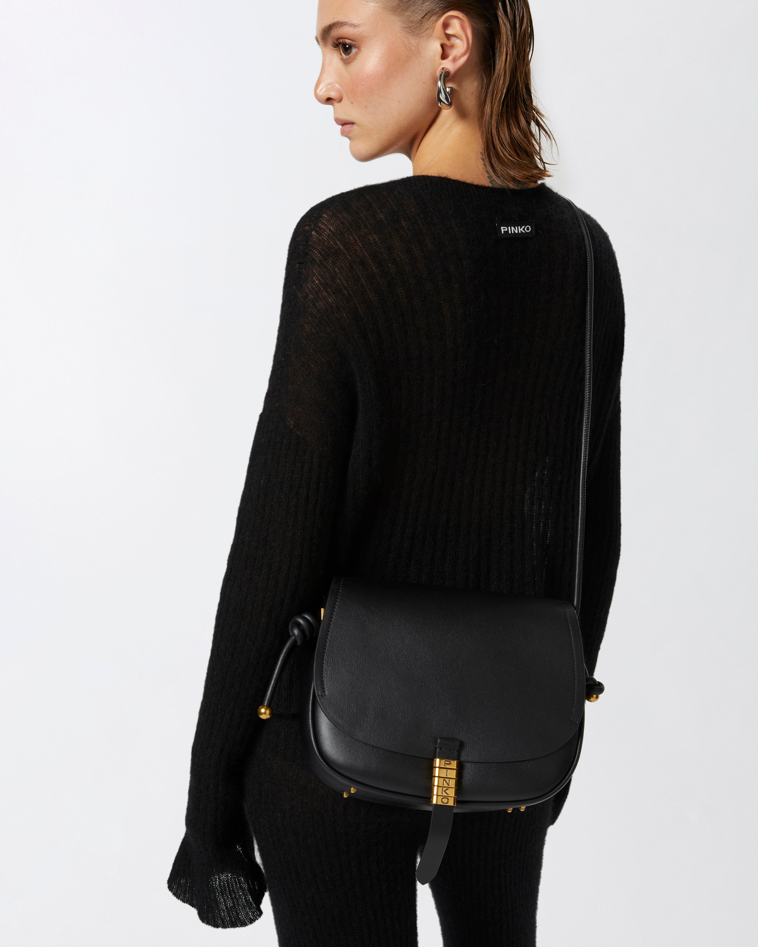 Pinko Woman Black Crossbody Bags