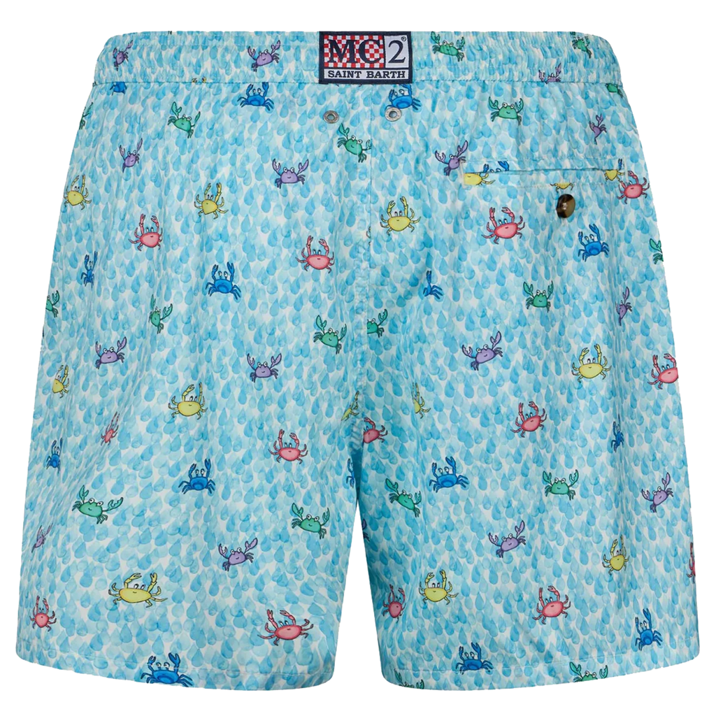 MC2 Saint Barth Man Swimsuit Drop Crab White