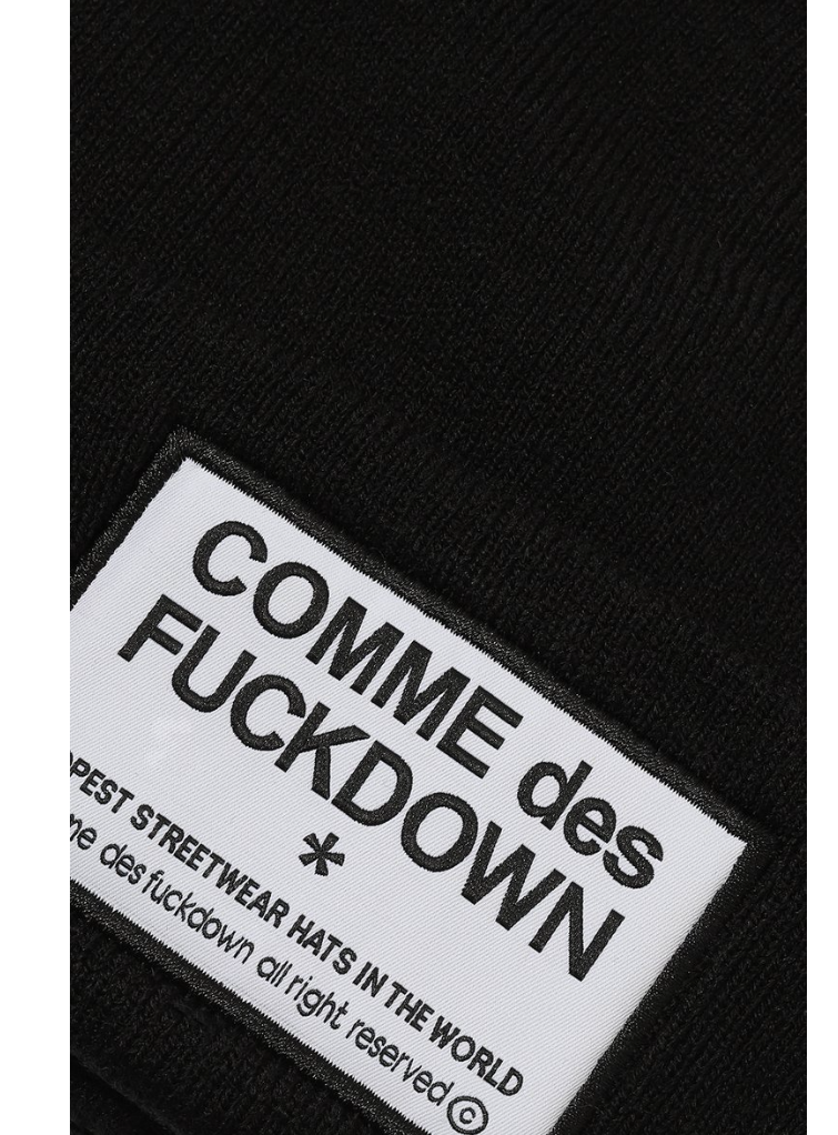 Comme Des Fuckdown Man Black Hats