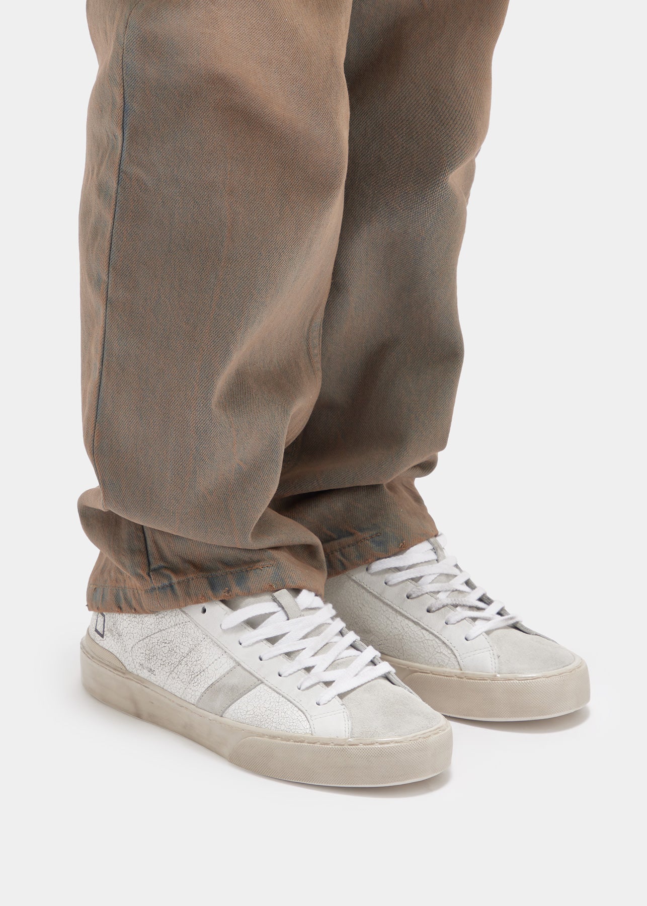 D.A.T.E. Man White Sneakers