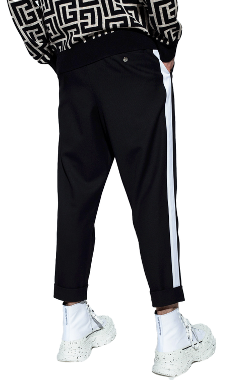 Balmain Man Trousers Elegant Black