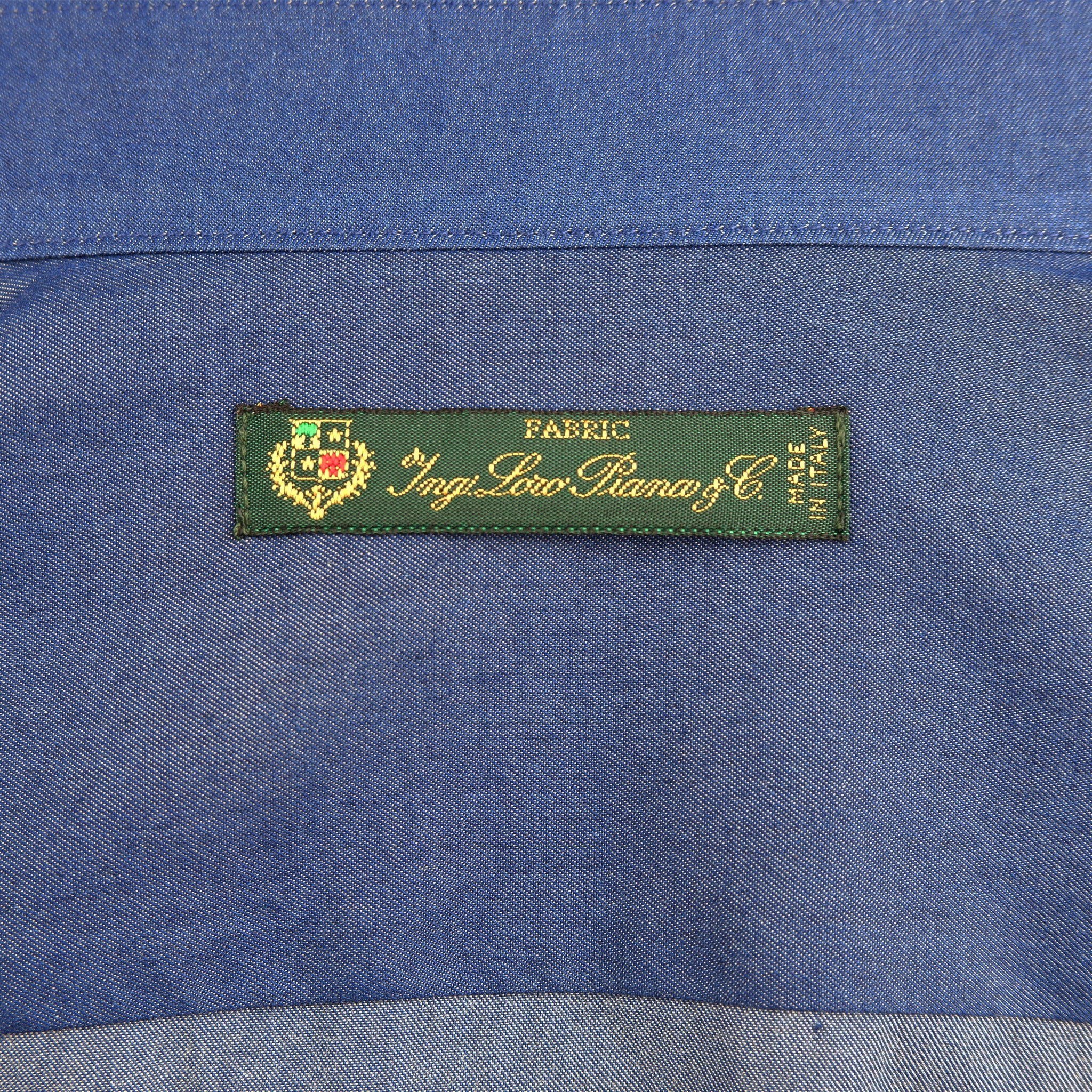 Loro Piana Fabric Man Blue Shirts