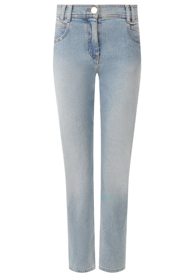 Balmain Woman Light Blue Jeans