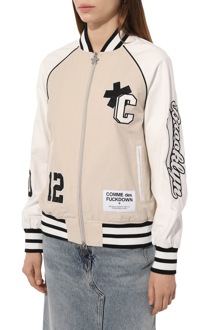 Comme Des Fuckdown Woman Beige Jackets