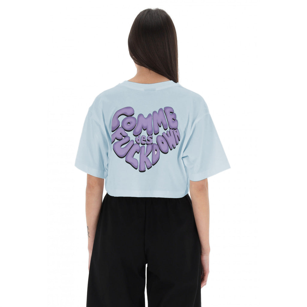 Comme Des Fuckdown Woman Light Blue T-shirt & Top