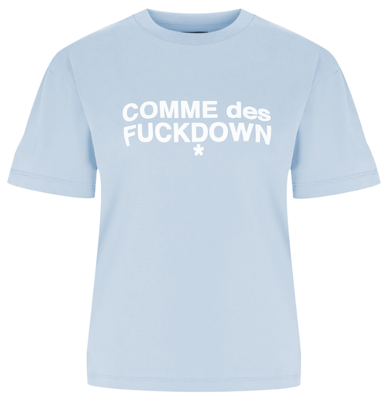 Comme Des Fuckdown Woman Light Blue T-shirt & Top
