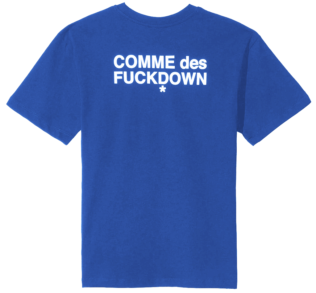 Comme Des Fuckdown Woman Blue T-shirt & Top