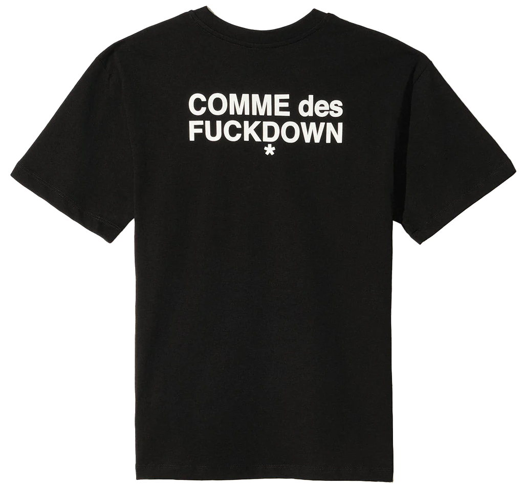 Comme Des Fuckdown Woman Black T-shirt & Top