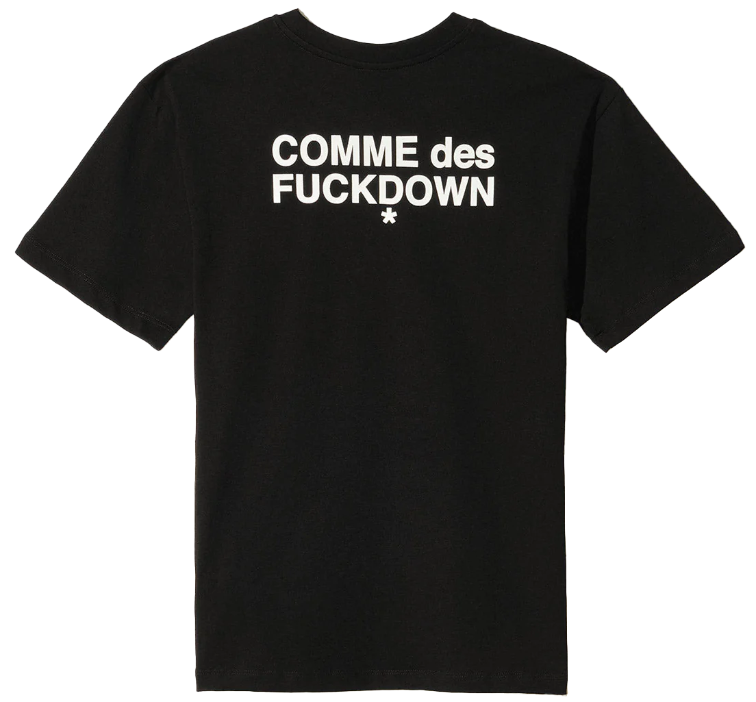 Comme Des Fuckdown Woman Black T-shirt & Top