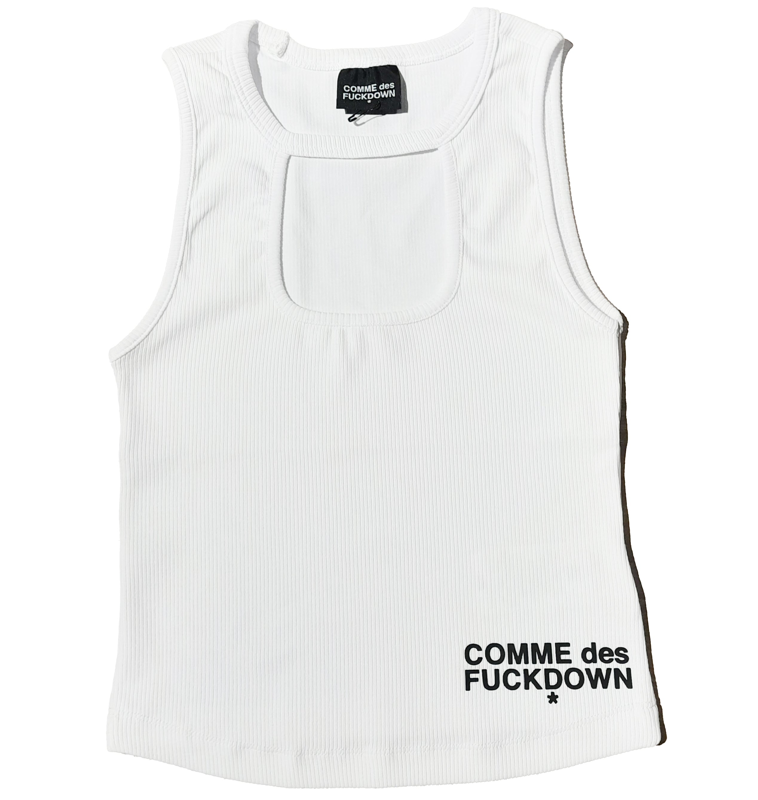 Comme Des Fuckdown Woman White T-shirt & Top