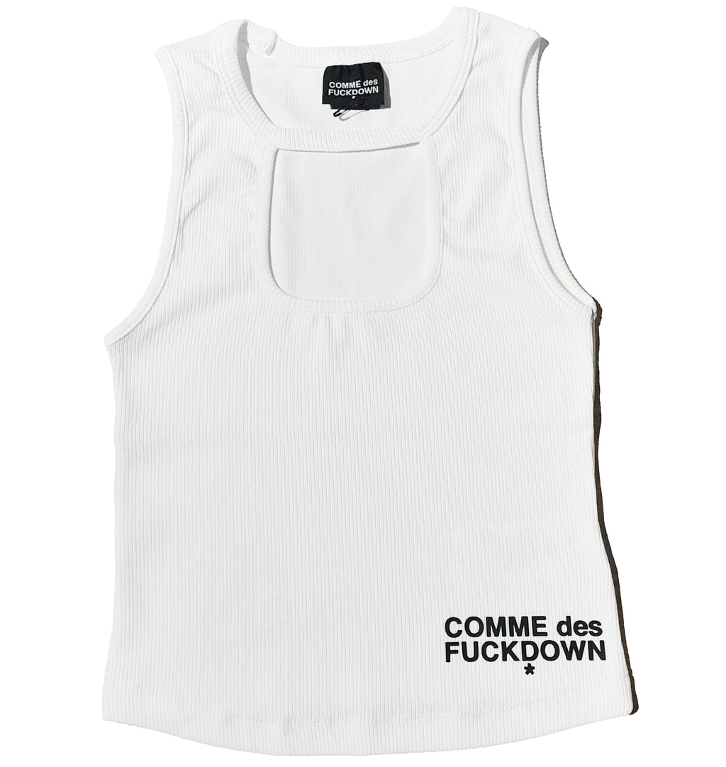 top in costina bianco