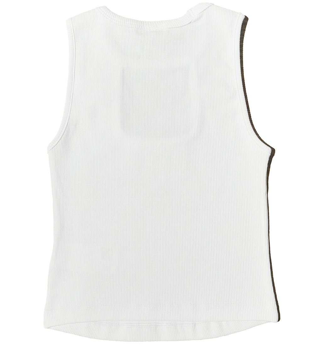 top in costina bianco