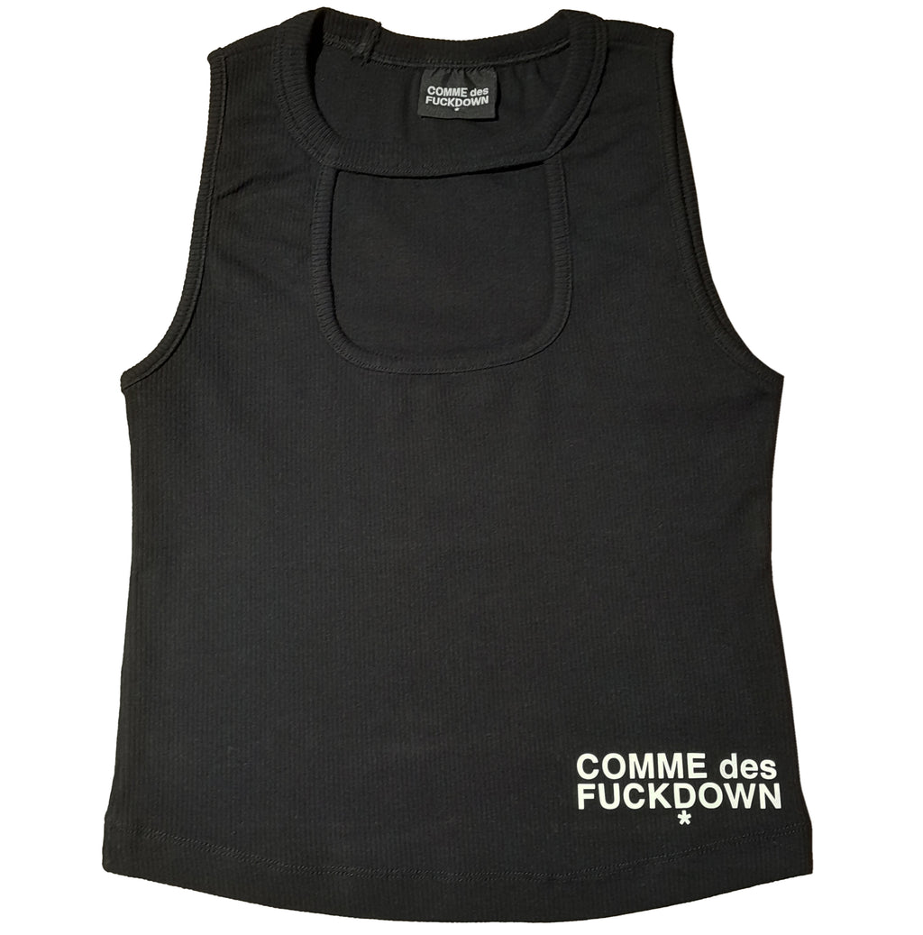 Comme Des Fuckdown Woman Black T-shirt & Top