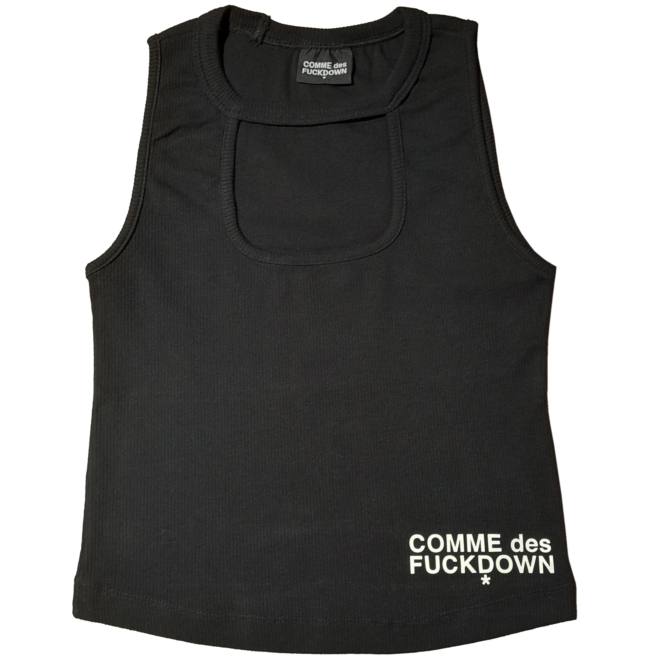 top in costina nero