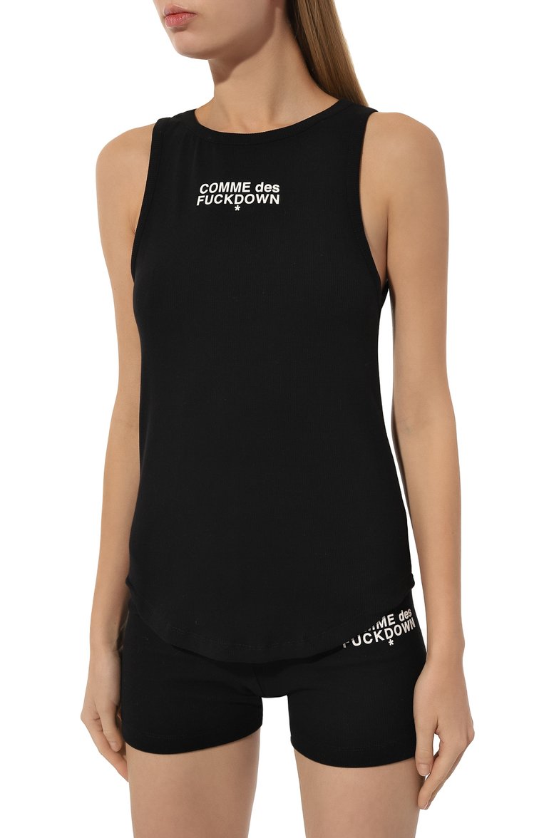 Comme Des Fuckdown Woman Black T-shirt & Top
