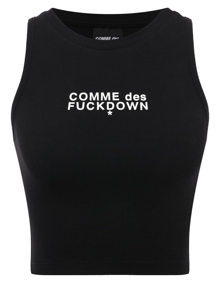 Comme Des Fuckdown Woman Black T-shirt & Top