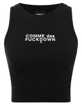 Comme Des Fuckdown Woman Black T-shirt & Top