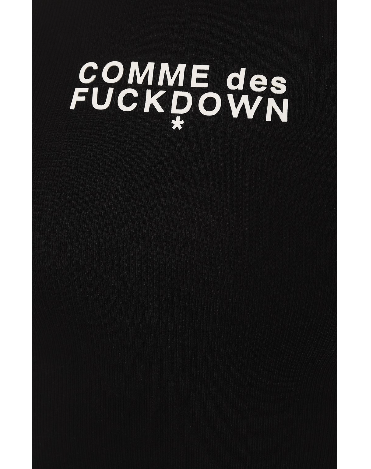 Comme Des Fuckdown Woman Black T-shirt & Top