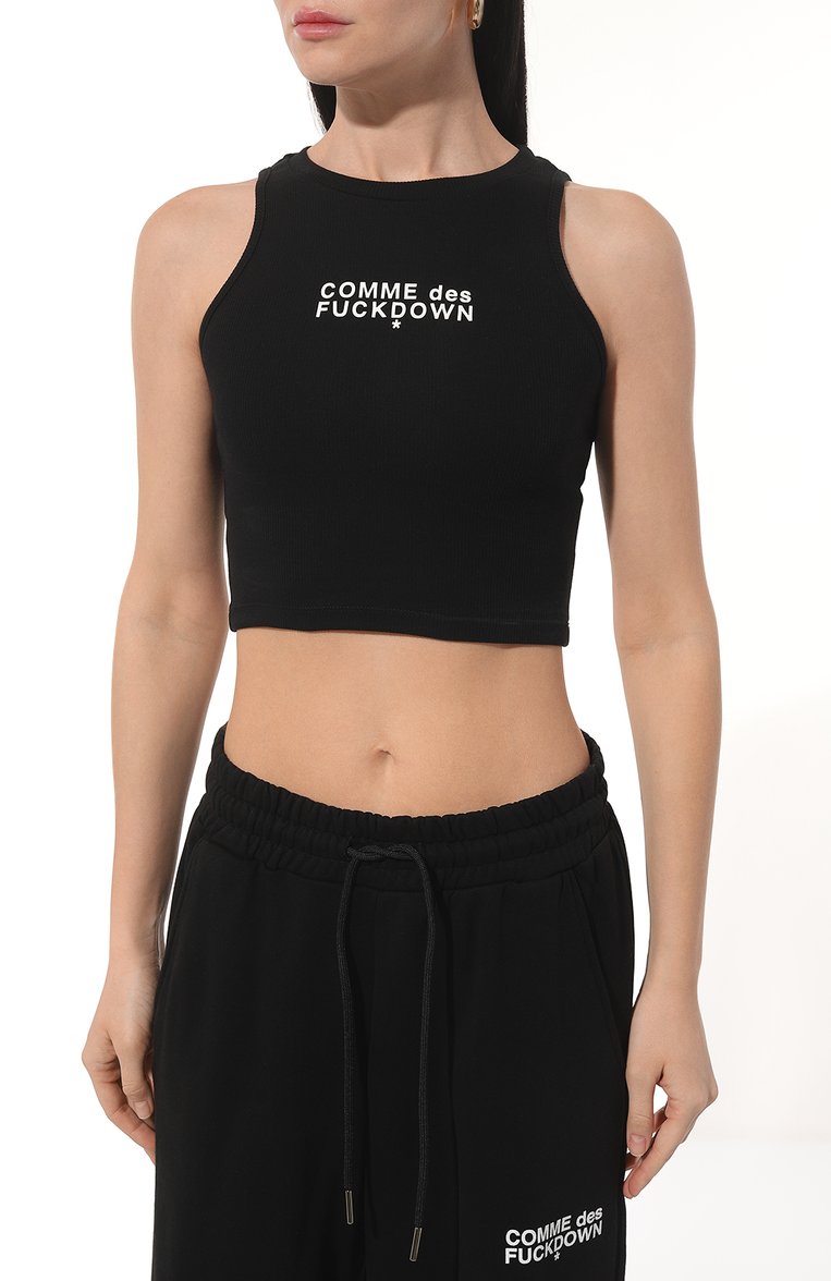 Comme Des Fuckdown Woman Black T-shirt & Top