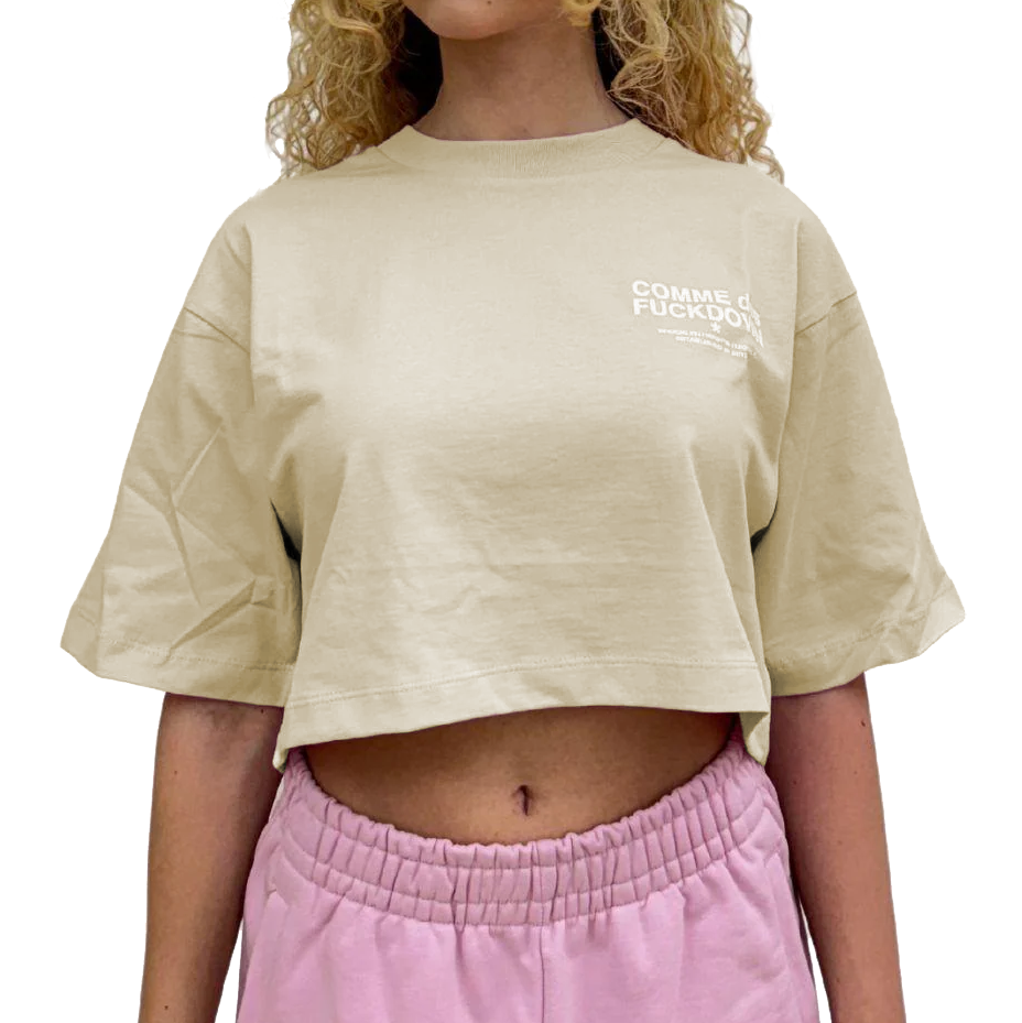 Comme Des Fuckdown Woman Beige T-shirt & Top