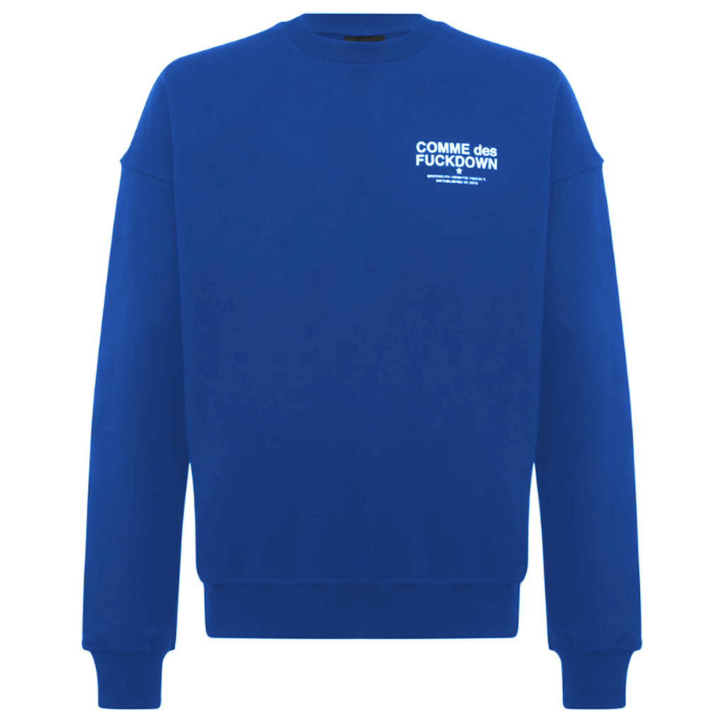 Comme Des Fuckdown Man Blue Sweatshirts