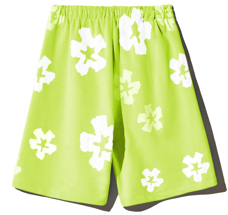 Comme Des Fuckdown Man Green shorts